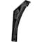 Ekena Millwork Crawley Wrought Iron Bracket, (Triple center brace), Antiqued Pewter 2"W x 7 1/2"D x 10"H BKTM02X07X10TCRAPW - alternate 1
